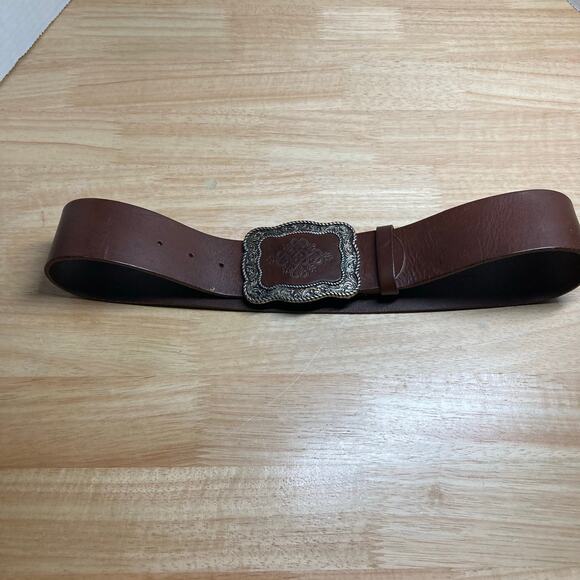 Fossil Brown Leather Buckle Belt SMALL Preowned - Picture 9 of 10